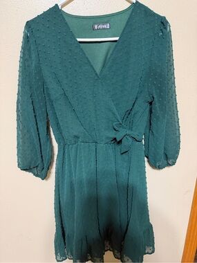 BTFBM woman’s green midi sleeved dress